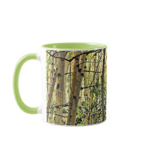Sommer-Aspen-Baumlandschaft-Violett-Grüner Kaffee