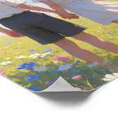 Sommer Ästhetik Wandkunst | Junge & Mädchen Poster (Ecke)