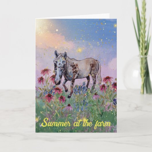 Sommer auf dem Bauernhof Blume Sonne Einladung (Vorderseite)