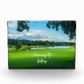 Sommer auf dem Golfplatz Fotoblock (Vorderseite)