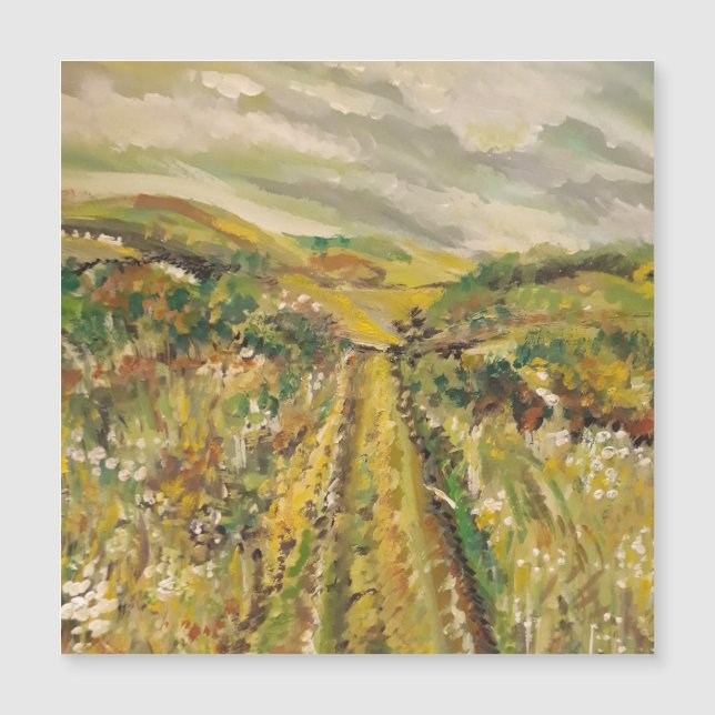 Sommer auf den Hügeln Magnetkarte (Vorderseite)