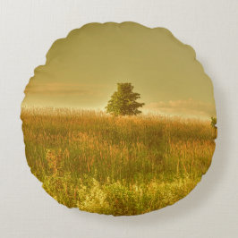 Sommer auf der Wiese Rundes Kissen