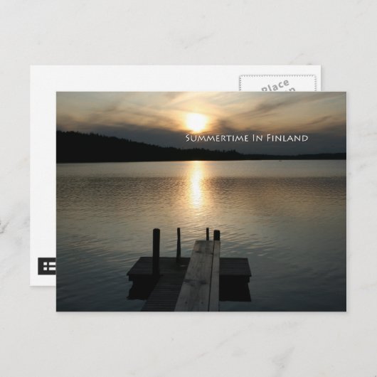 Sommer auf Saimaa Postkarte (Vorne/Hinten)