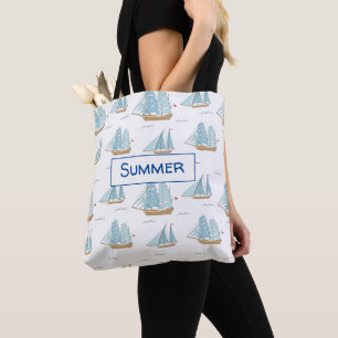 Sommer auf See Süße Segelyachten Tasche