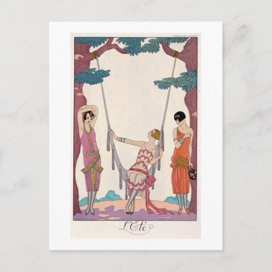 Sommer, aus "Gazette du Bon Ton", 1925 Postkarte (Vorderseite)