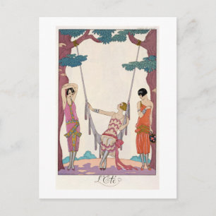 Sommer, aus "Gazette du Bon Ton", 1925 Postkarte