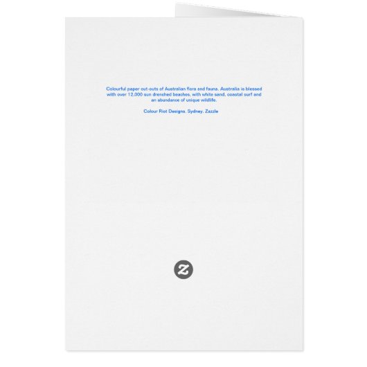 SOMMER - Australien - Australien - Weihnachtskarte (Hinten)