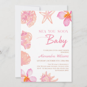 Sommer-Baby-Party mit Muscheln Einladung