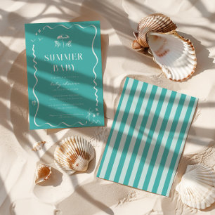 Sommer-Baby-Shower am Strand Einladung