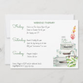 Sommer Bachelorette Wochenende Stadtrundgang Einladung (Rückseite)