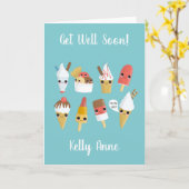 Sommer bald wieder gut Eiscreme-Karte Karte (Gelbe Blume)