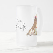 Sommer Basset Hound Mattglas Bierglas (VorderseiteRechts)