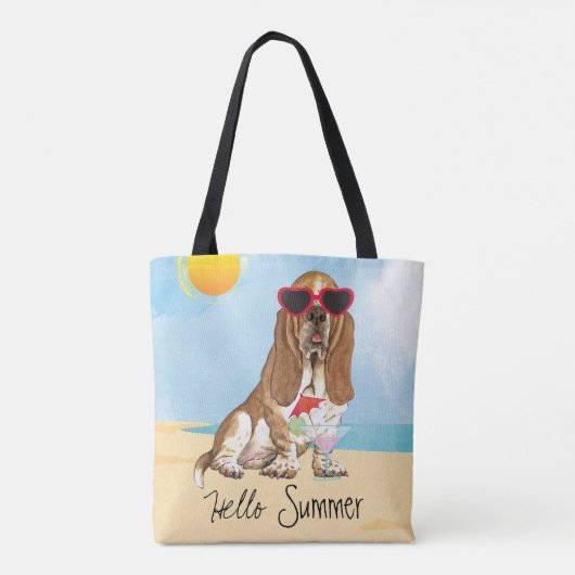 Sommer Basset Hound Tasche (Rückseite)