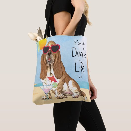 Sommer Basset Hound Tasche (Von Nahem)