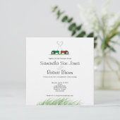 Sommer-Bauernhof-Hochzeits-Einladung Einladung (Stehend Vorderseite)