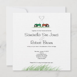 Sommer-Bauernhof-Hochzeits-Einladung Einladung