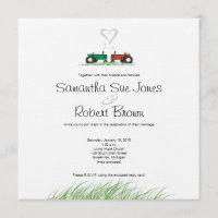 Sommer-Bauernhof-Hochzeits-Einladung