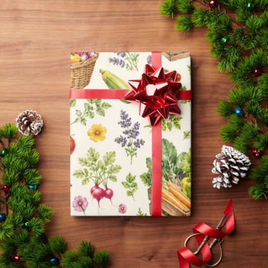 Sommer-Bauernmarkt Garten-Verpackungspapier Geschenkpapier (Feiertagsgeschenk)