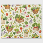 Sommer-Bauernmarkt Garten-Verpackungspapier Geschenkpapier (Flach)