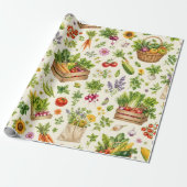 Sommer-Bauernmarkt Garten-Verpackungspapier Geschenkpapier (Ungerollt)