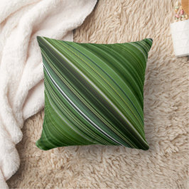 Sommer Bäume Grünstreifen und Kariert Kissen