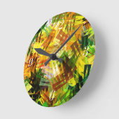 SOMMER-BÄUME RUNDE WANDUHR (Winkel)