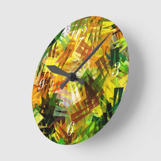 SOMMER-BÄUME RUNDE WANDUHR (Winkel)