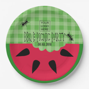 Sommer-BBQ-Picknick-Firmenfeier anpassbar Pappteller