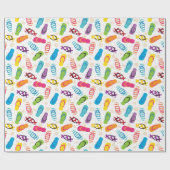 Sommer-Beach-Flip-Flops Geschenkpapier (Flach)