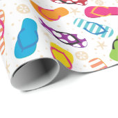 Sommer-Beach-Flip-Flops Geschenkpapier (Rolleneckpunkt)