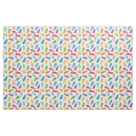 Sommer-Beach-Flip-Flops Stoff (Fat Quarter (45,7 x 55,9 cm))