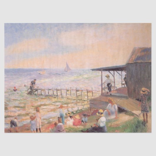 Sommer Beach Szene Seidenpapier (Vorderseite)