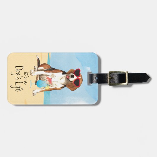 Sommer-Beagle Gepäckanhänger (Vorderseite horizontal)