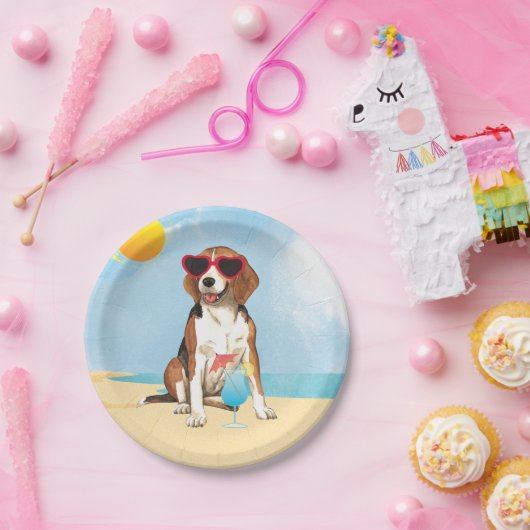 Sommer-Beagle Pappteller (Party)