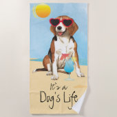 Sommer-Beagle Strandtuch (Vorderseite)