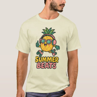 Sommer Beats – Süße Ananas mit Kopfhörern T-Shirt