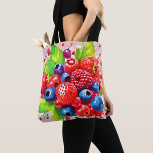 Sommer-Beeren-Splash-Design Tasche