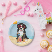 Sommer Bernese Gebirgshund Pappteller (Party)