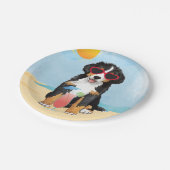 Sommer Bernese Gebirgshund Pappteller (Schrägansicht)