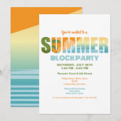 Sommer-Blockparty Einladung (Vorne/Hinten)