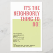 Sommer-Blockparty im Retro-Stil, Nachbarschafts-Ev Flyer (Hinten)