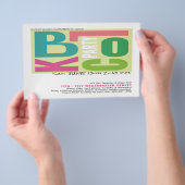 Sommer-Blockparty im Retro-Stil, Nachbarschafts-Ev Flyer (Handgriff)