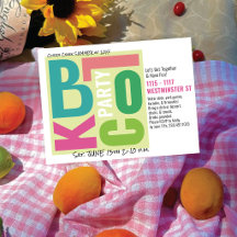 Sommer-Blockparty Retro-Typografie Nachbarschafts-