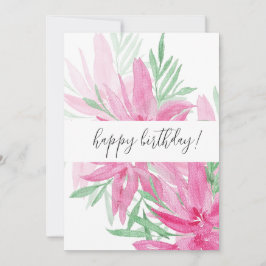 Sommer Blühende rosa Wasserfarben Kunst