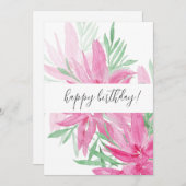 Sommer Blühende rosa Wasserfarben Kunst (Vorne/Hinten)