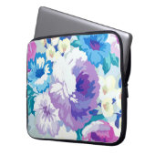 Sommer-Blume Aquarellbilder Laptopschutzhülle (Vorderseite Links)