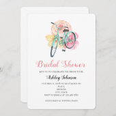 Sommer Blume Braudusche Einladung. Fahrrad Einladung (Vorne/Hinten)