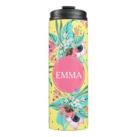 Sommer-Blume Gelbter Personalisierter Thermaltumbl