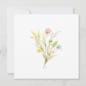 Sommer Blume Grüne Christlich Hochzeit Einladung (Rückseite)