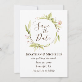 Sommer Blume Grünpflanzen Blumenrahmen Hochzeit Save The Date